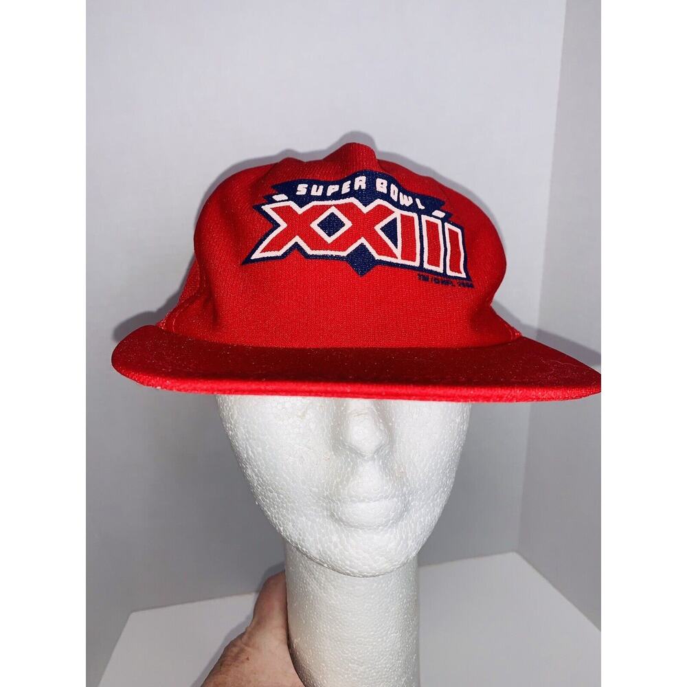 '89 Super Bowl XXIII 23 Winston Football Cap San Francisco 49ers Bengals READ